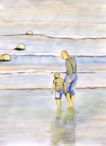 Les pieds dans l'eau